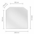Plaque pare-étincelles Verre Hexagone