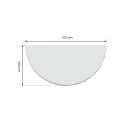 Plaque de protection contre les étincelles en verre semi-circulaire