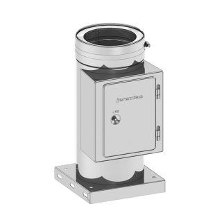 Ø 130 mm Schornstein - Reinigungselement mit Grundplatte