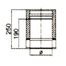 Ø 130 mm Schornstein - Längenelement 250 mm