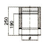 Ø 130 mm Schornstein - Längenelement 250 mm