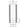 Ø 150 mm conduit de cheminee traversee murale 1000 mm couper avec raccord mural