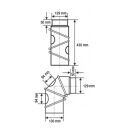 Ø 130 mm - Ofenrohr Multibogen Gussgrau