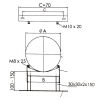 Ø 130 mm Schornstein - Wandhalterung verstellbar 50 - 150 mm