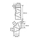 Ø 150 mm Coude multiple pivotant - Noir