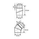 Ø 130 mm - Bogen drehbar 0-45° Schwarz