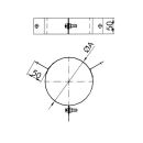 Ø 130 mm Schornstein - Abspannschelle 3-Punkt
