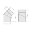Ø 160 mm - Bogen drehbar 0-45° Schwarz