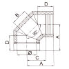 Ø 130 mm Schornstein - Winkel 90°