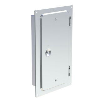 Jeremias EW-FU porte de cheminée en acier inoxydable 300 x 150 mm avec embout coulissant 60 mm (incliné)