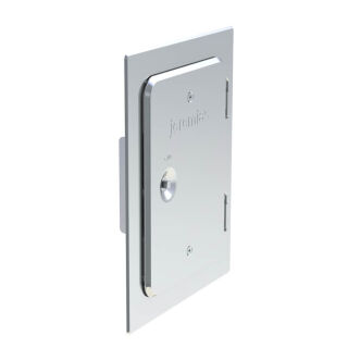 Jeremias EW-FU Edelstahlkamintür 210 x 140 mm, ohne Bohrungen, mit 4 Laschen
