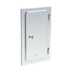 Jeremias EW-FU porte de cheminée en acier inoxydable 300 x 150 mm, sans trous, avec 4 ergots