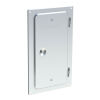 Jeremias EW-FU porte de cheminée en acier inoxydable 300 x 150 mm, 4 trous, 2 ergots