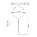 Ø 130 mm Collier de fixation pour tuyau - Noir