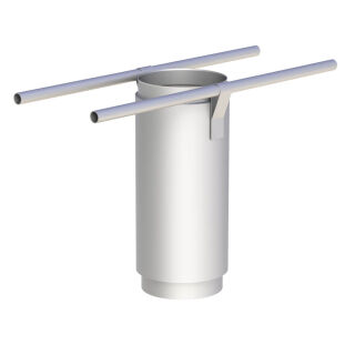 Pièce de raccordement intermédiaire Jeremias EW-FU 330 mm avec compensation de dilatation, y compris 2 x tiges de fixation