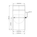 Ø 130 mm - Ofenrohr 25 cm mit Drosselklappe...