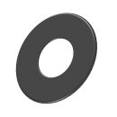 Ø 130 mm Wandrosette Schwarz 85 mm