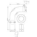 Ø 150 mm Kit de tuyaux étiré noir