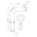 Ø 150 mm - Ofenrohrset kantig Gussgrau