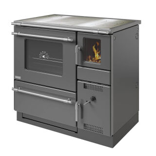 Cuisinière Wamsler Ambiente K139F S anthracite métallisé - raccordement du tuyau de fumée à gauche