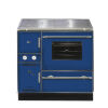 Cuisinière hydro Wamsler K 148 CL bleue/chrome - raccordement du tuyau de fumée à droite