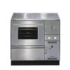 Cuisinière hydro Wamsler K 148 CL inox/inox - raccordement du tuyau de fumée à gauche