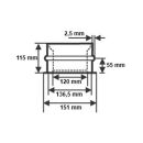 Ø 130 mm - Ofenrohrset gezogen Schwarz