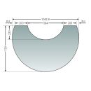 Glas Vorlegeplatte für Kaminofen Oranier Polar Neo