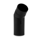 Ø 120 mm - Bogen 45° mit Tür Schwarz