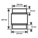 Ø 250 mm Raccord, à emboîter aux deux extrémités - Noir