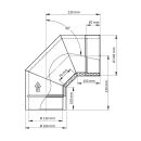 Tuyau de poêle double paroi Jeremias ISO-Line Coude 90°
