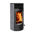 Kaminofen Austroflamm Flok 2.0 Speckstein / Warmhaltefach Keramik / Rauchrohranschluss hinten