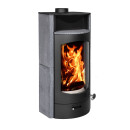 Kaminofen Austroflamm Flok 2.0 Speckstein / Warmhaltefach Speckstein / Rauchrohranschluss oben