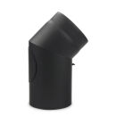 Ø 130 mm Coude à 45 ° avec trappe - Noir