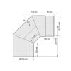 Ø 180 mm Coude à 90 ° - Noir