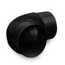 Ø 120 mm Ofenrohr Bogen gerippt 90° emailliert Schwarz