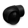 Ø 120 mm Ofenrohr Bogen gerippt 90° emailliert Schwarz