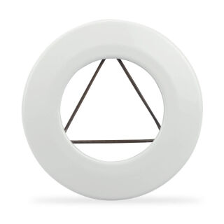 Ø 120 mm Tuyau de poêle Rosace murale avec ressort de tension émaillé Blanc