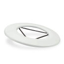 Ø 120 mm Tuyau de poêle Rosace murale avec ressort de tension émaillé Blanc