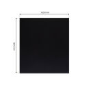 Plaque pare-étincelles Acier - Rectangle 1500 x 1000 mm Noir/Gris