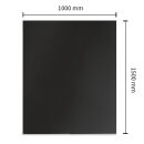Plaque pare-étincelles Acier - Rectangle 1500 x 1000 mm Noir/Gris