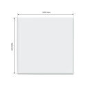 Funkenschutzplatte Glas Quadrat 110 x 110 x 0,6 cm