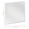 Funkenschutzplatte Glas Quadrat 110 x 110 x 0,6 cm