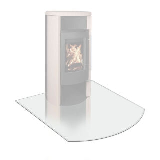 Plaque pare-étincelles Verre - Arc surbaissé 1100 mm x 850 mm
