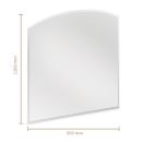Plaque pare-étincelles Verre - Arc surbaissé 1100 mm x 850 mm