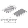 Grille de cendres 15,5 x 28,5 cm
