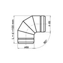 Tuyau de ventilation Coude ajustable 0 - 90°