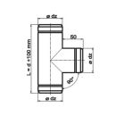 Tuyau de ventilation T-Pièce 90° rond