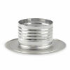 Ø 80 mm Rosace murale Acier inox pour tube de ventilation