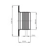 Ø 80 mm Rosace murale Acier inox pour tube de ventilation